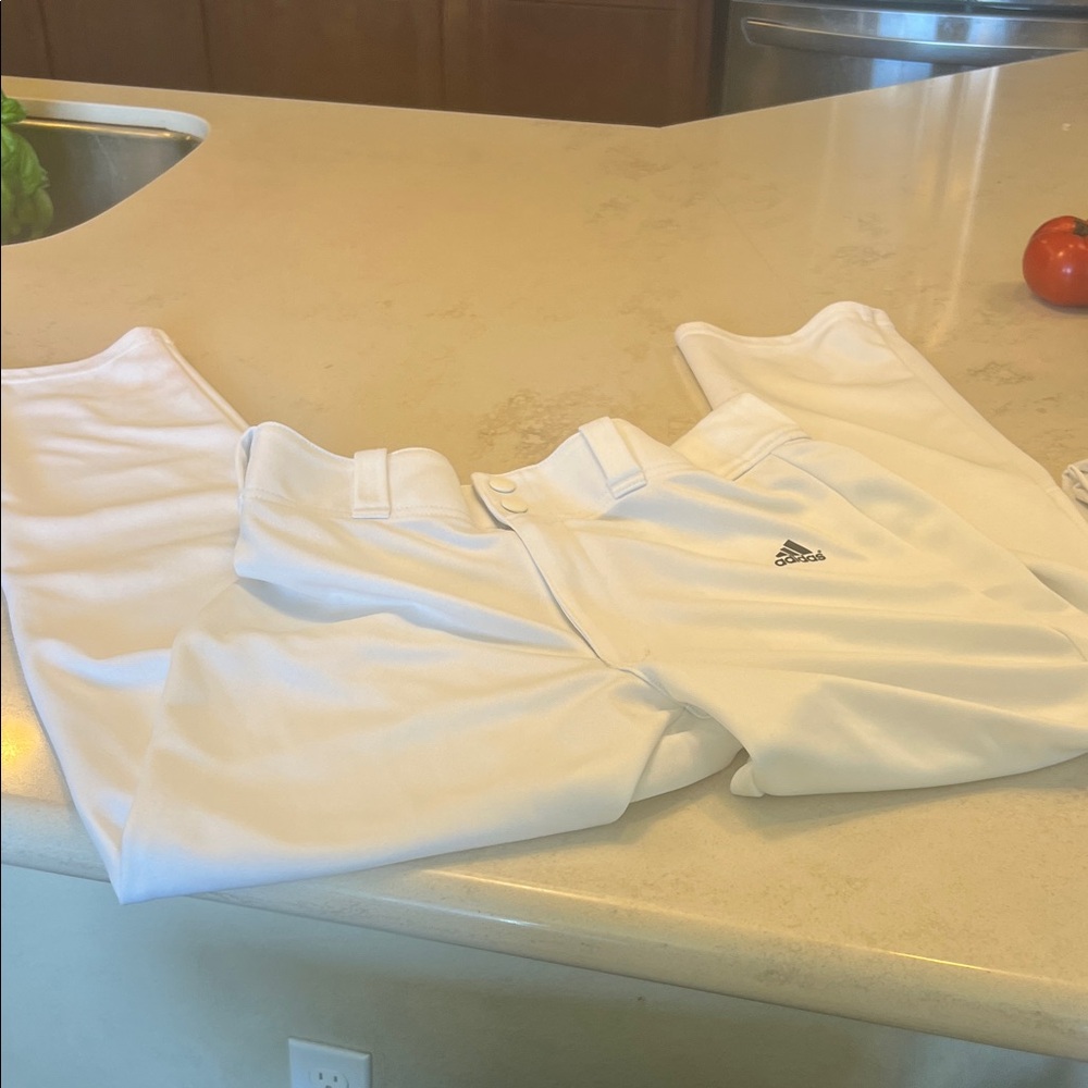 Adidas Boys White Baseball Pants